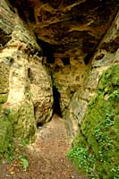 Gorge with cave in Lici cliffs